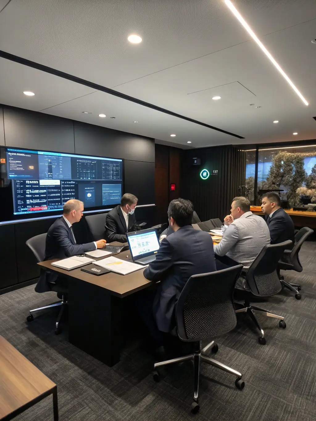 A mediator facilitating a discussion between two parties over IT dispute issues.